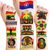 96 PCS African Theme Birthday Party Decorations Juneteenth Freedom Party Decorations African American Tattoos Afro Africa Stickers Black History Month Decor Gifts for Kids Adults